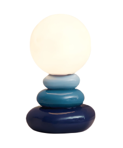 Lampe Champignon Design Galets Bleu