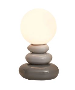 Lampe Champignon Design Galets Gris