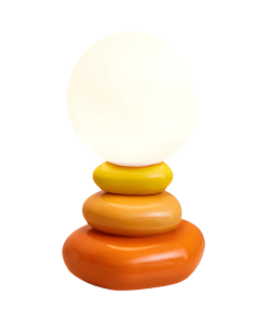 Lampe Champignon Design Galets Orange